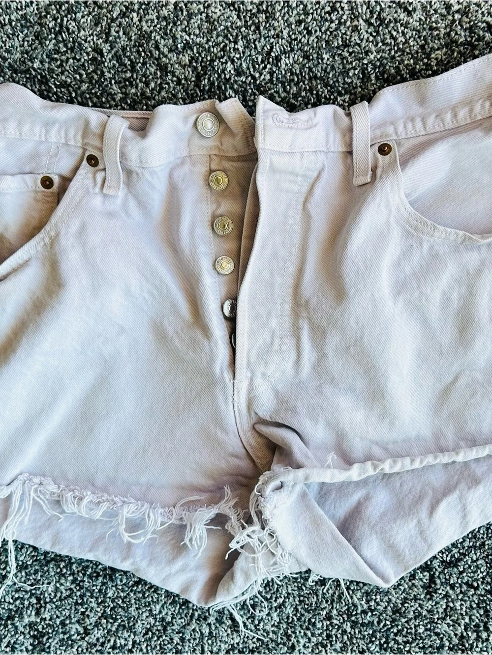 Levi's Light Lavender Button-Fly Shorts